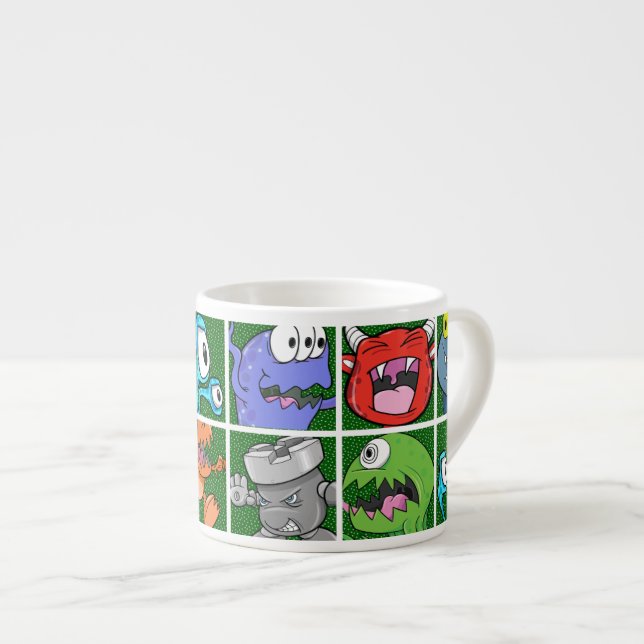 Monsters & Kaiju Espresso Cup (Front Right)