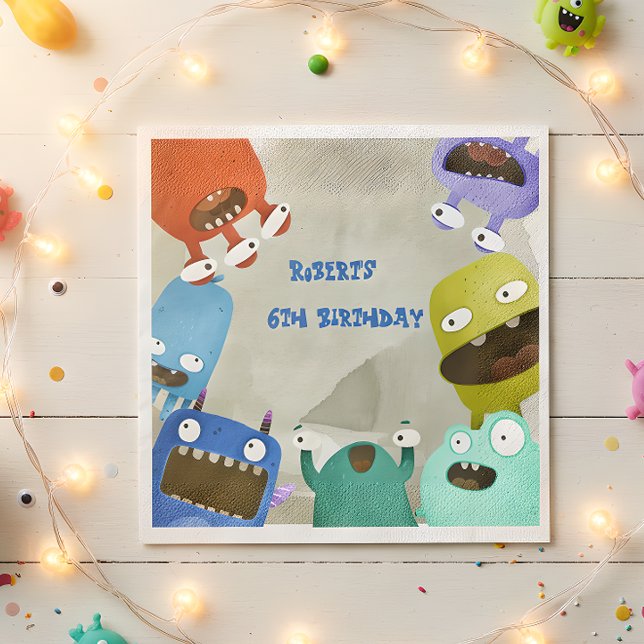 Monsters kids Birthday  Napkins (Creator Uploaded)