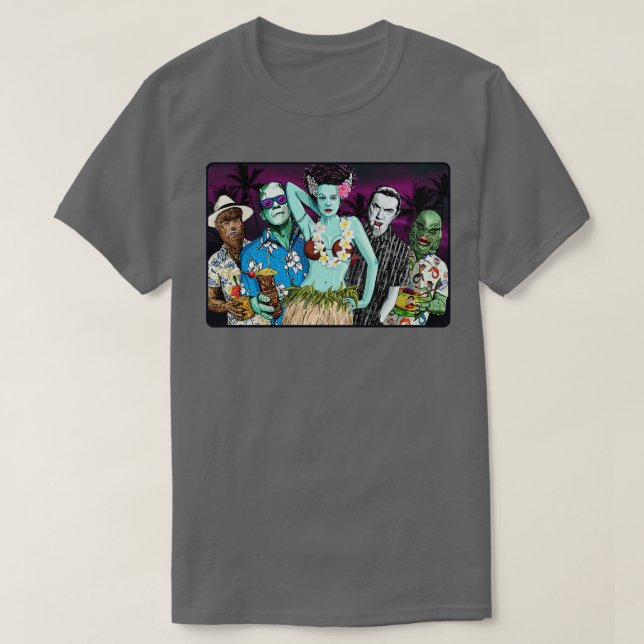 Monsters Luau version T-Shirt (Design Front)