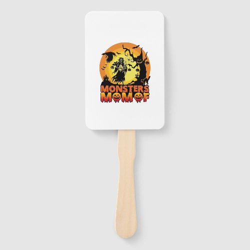 Monsters Mom Halloween Monster Ghost Skeleton Spoo Hand Fan