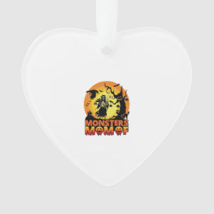Monsters Mom Halloween Monster Ghost Skeleton Spoo Ornament