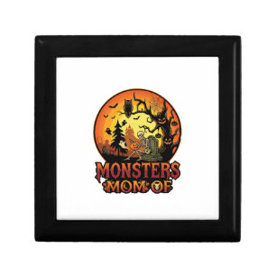 Monsters Mom Halloween Skeleton Pumpkin Owl Spooky Gift Box
