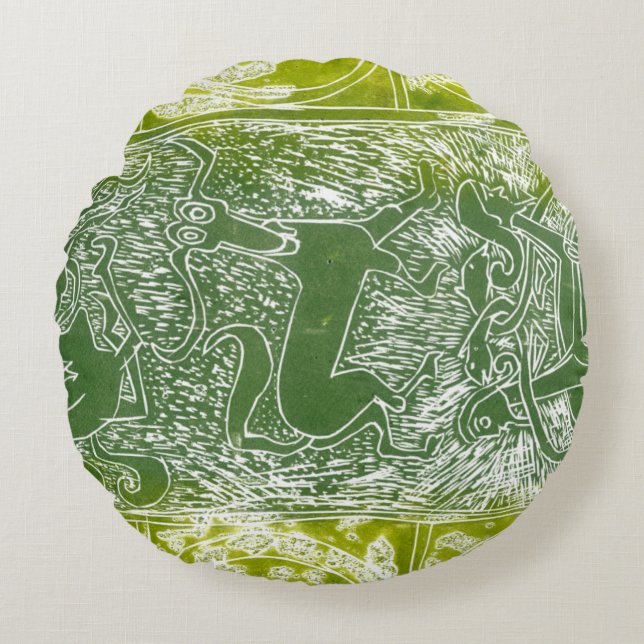 Monsters of Aberlamno Round Pillow (Front)