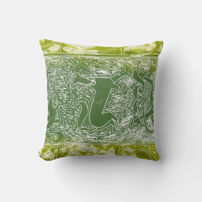 Monsters of Aberlamno Throw Pillow (Front)