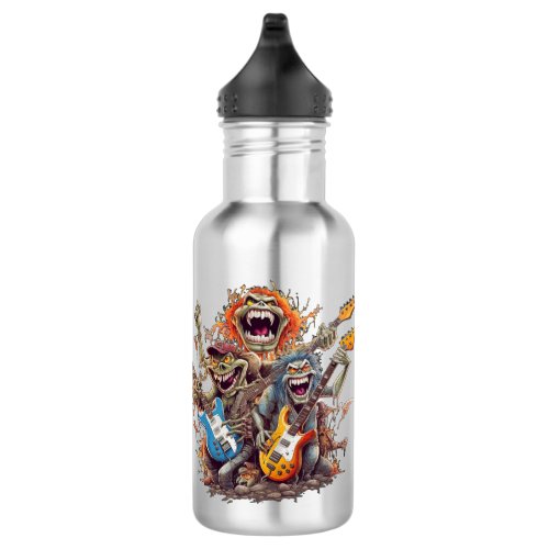 Monsters of Rock and Roll for Music enthusiasts Stainless Steel Water Bottle