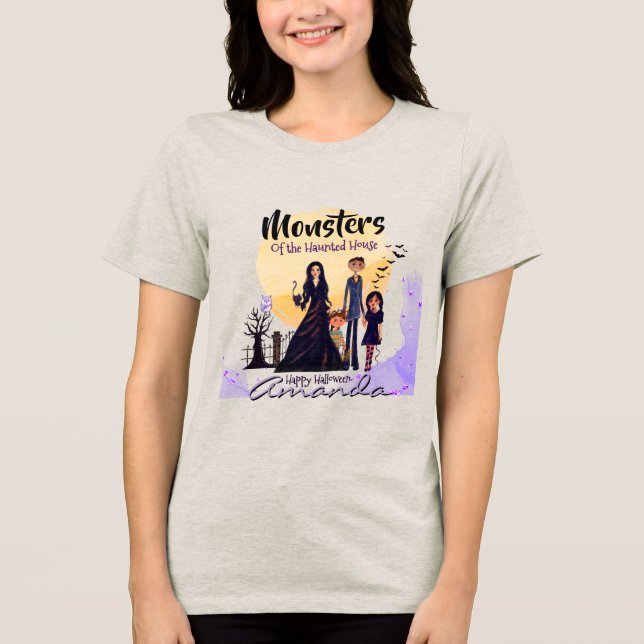 Monsters of the Haunted House  Tri-Blend Shirt (Front)