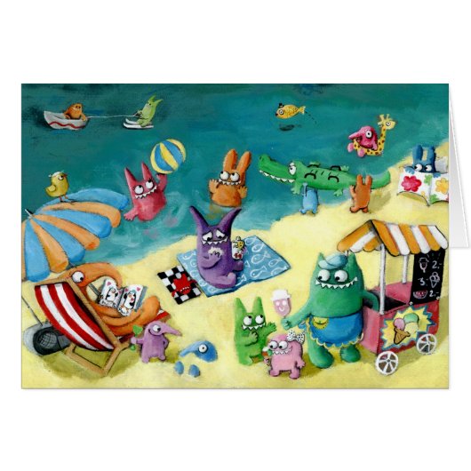 Monsters on the Beach Cards (Front Horizontal)