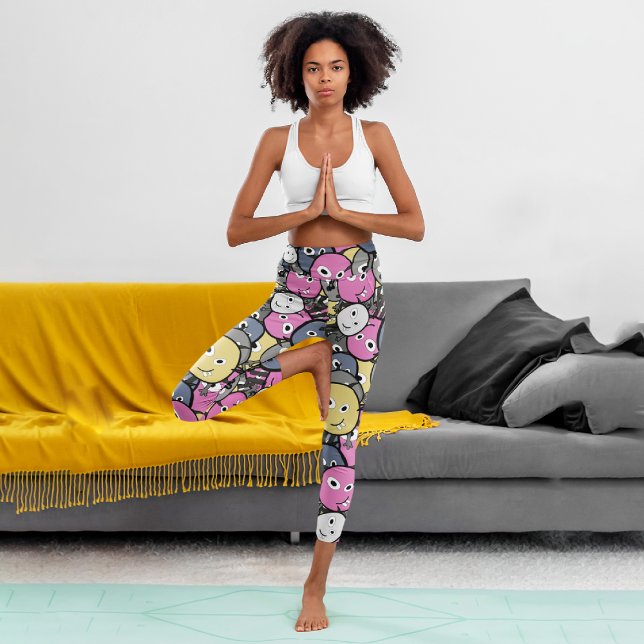 Monsters Pattern Capri Leggings (Creator Uploaded)