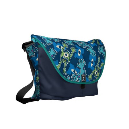 Monsters Pattern Messenger Bag