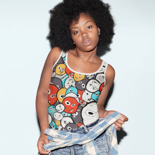 Monsters Pattern Tank Top