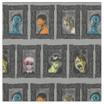 Monsters Portraits Creepy Illustrations Zombies Fabric