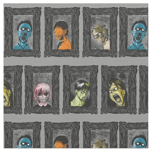 Monsters Portraits Creepy Illustrations Zombies Fabric