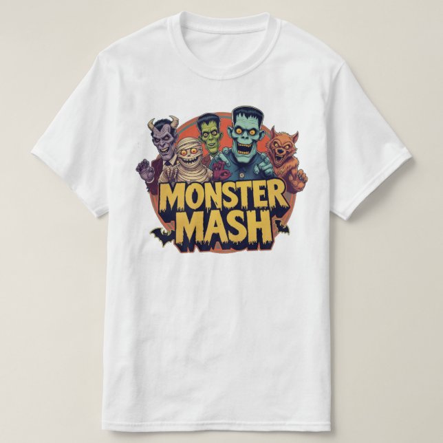 Monsters Shirt Retro Halloween (Design Front)