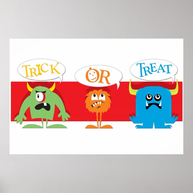 Monsters Trick-or-Treat Poster (Front)