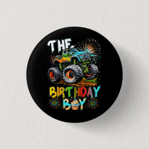 Monsters Truck Jam Family Matching The Birthday Bo Button
