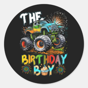 Monsters Truck Jam Family Matching The Birthday Bo Classic Round Sticker