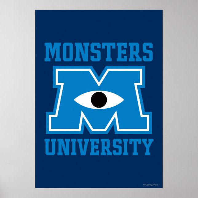 Monsters University Blue Logo Poster (Front)