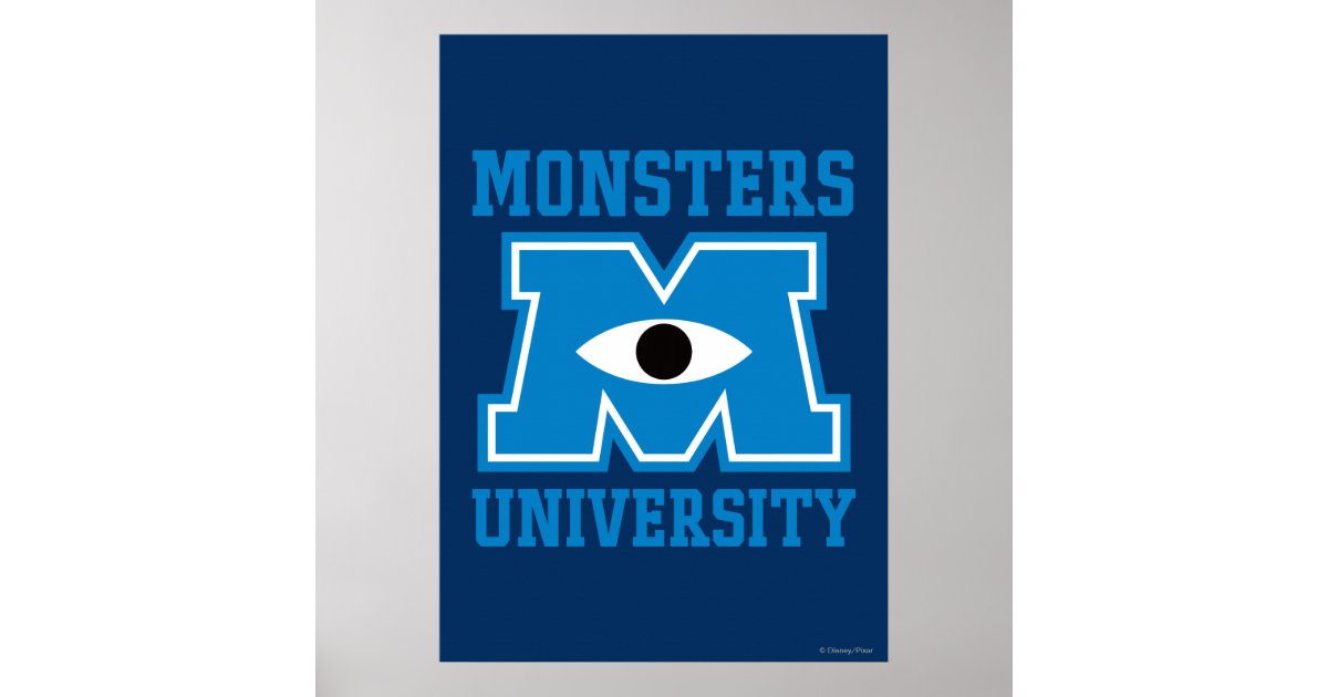 Monsters University Blue Logo Poster | Zazzle