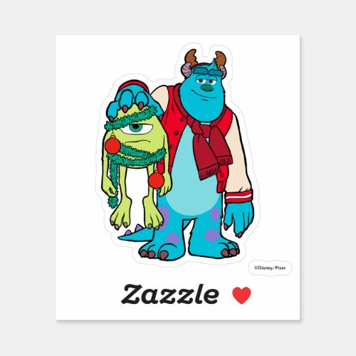 Monsters University  Mike  Sulley Holiday Cheer Sticker