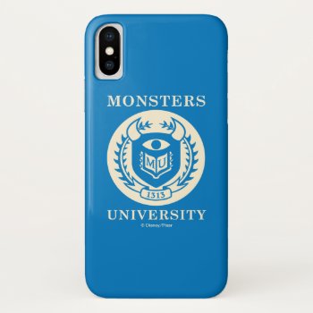 Monsters University Mu Seal - Dark Iphone Xs Case by disneypixarmonsters at Zazzle