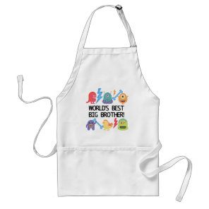 Monsters World Best Big Brother Adult Apron
