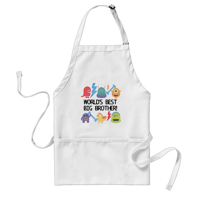 Monsters World Best Big Brother Adult Apron (Front)