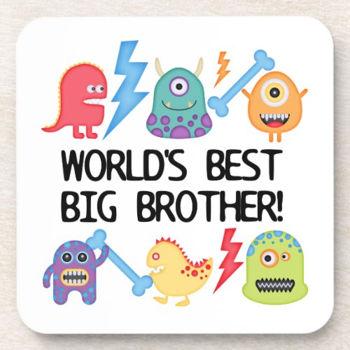 Monsters World Best Big Brother Beverage Coaster