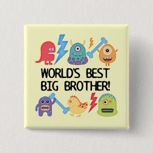 Monsters World Best Big Brother Button