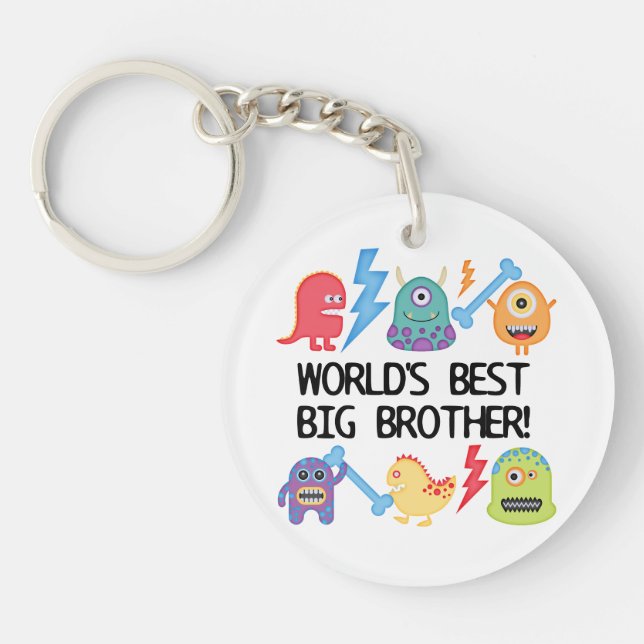 Monsters World Best Big Brother Keychain (Front)