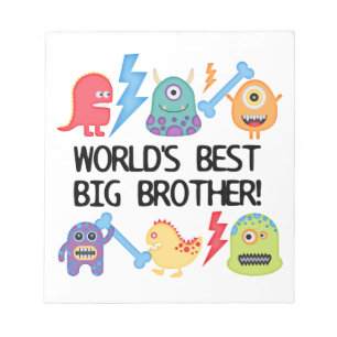 Monsters World Best Big Brother Notepad