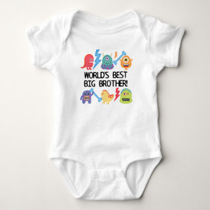 Monsters World's Best Big Brother Baby Bodysuit