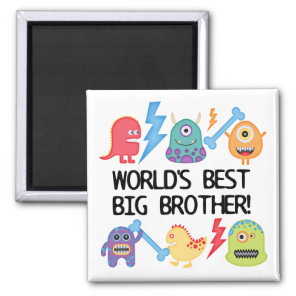 Monsters World's Best Big Brother Magnet