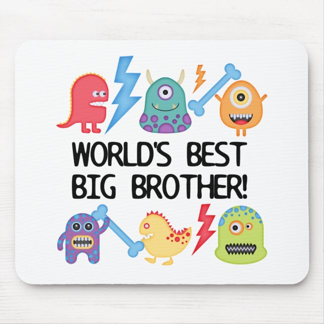 Monsters World's Best Big Brother Mouse Pad (Front)