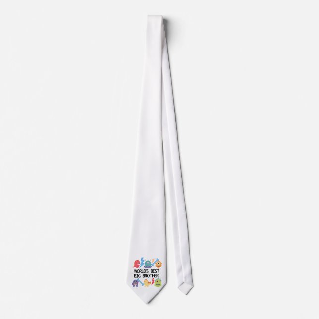 Monsters World's Best Big Brother Neck Tie (Front)