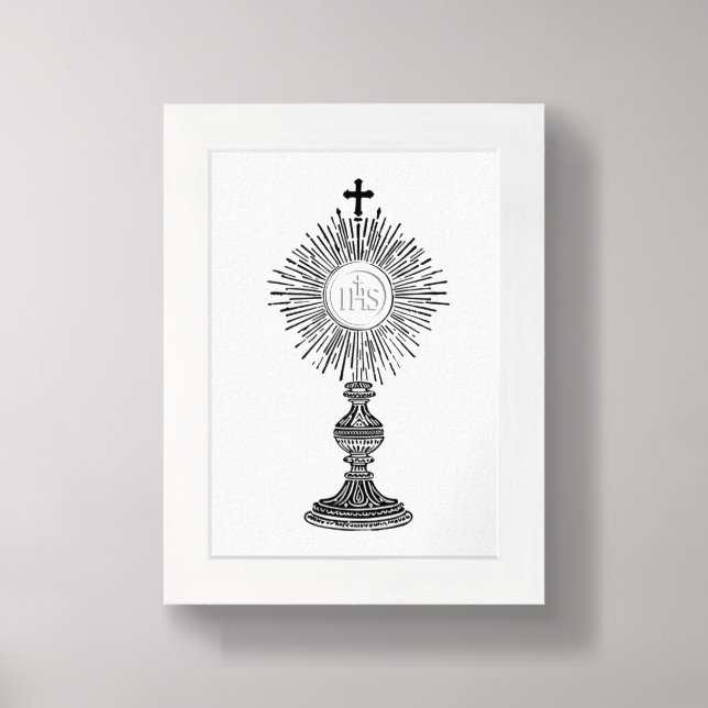 monstrance design catholic home decor (Framed Front)