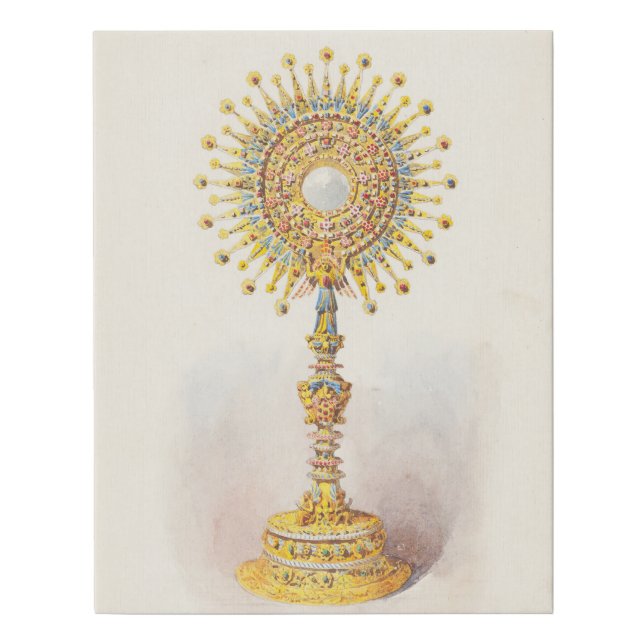 Monstrance Eucharist Canvas Print - Catholic Decor (Front)