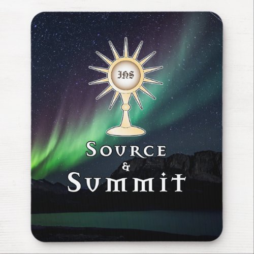 Monstrance Source  Summit Aurora Borealis  Mouse Pad
