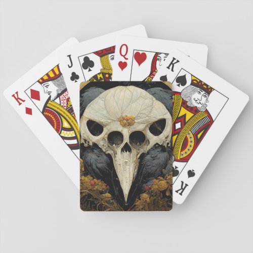 Monstrous Raven Horror Goth Gothic Poker Cards