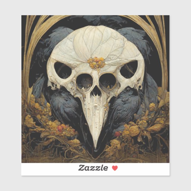 Monstrous Raven Horror Goth Gothic Sticker (Sheet)