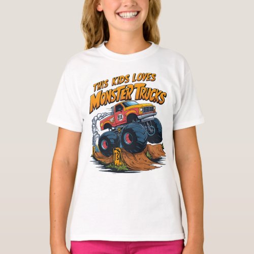 Monstrous Truck Conquers Dirt Pile T_Shirt