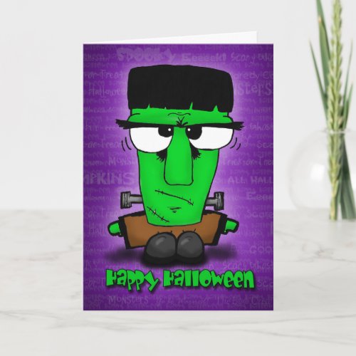 Monstrously Fun Frankie Halloween Card