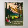 Mont Blanc Chamonix France Vintage Travel Poster