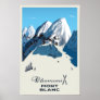Mont Blanc, Chamonix, Ski Poster