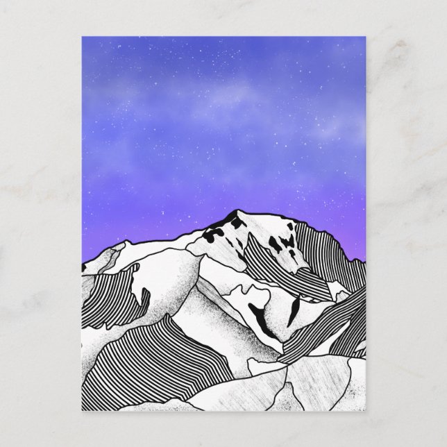 Mont Blanc evening landscape Postcard (Front)