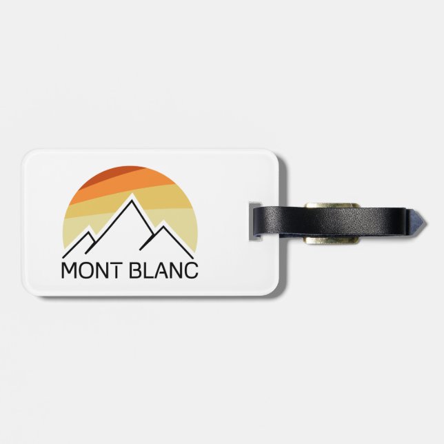 Mont Blanc France Retro Luggage Tag (Back Horizontal)
