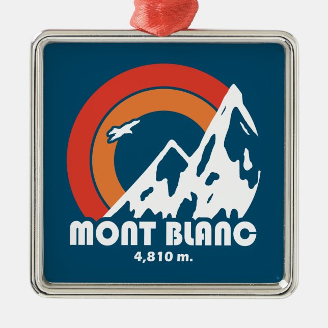 Mont Blanc France Sun Eagle Metal Ornament (Front)