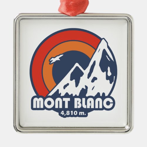 Mont Blanc France Sun Eagle Metal Ornament