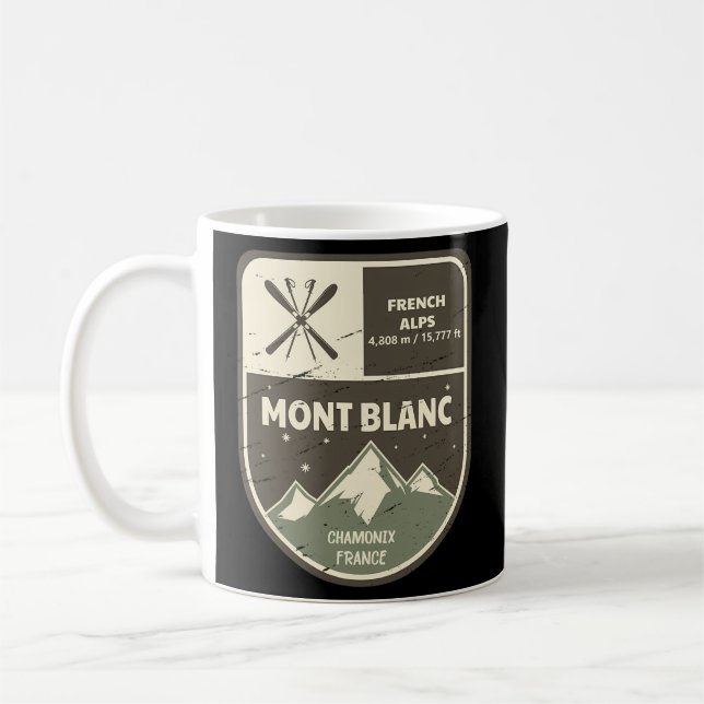 Mont Blanc French Alps Chamonix France Coffee Mug (Left)
