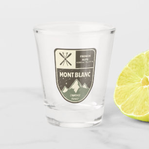 Mont Blanc French Alps Chamonix France Shot Glass