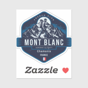 Mont Blanc French Alps Chamonix France Sticker